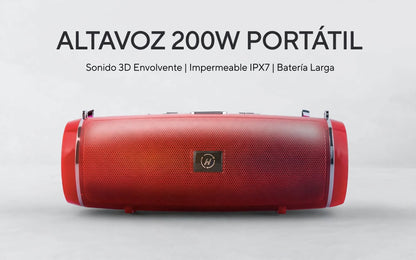 Altavoz Bluetooth 200W Portátil - Altavoz Inalámbrico Potente con Graves